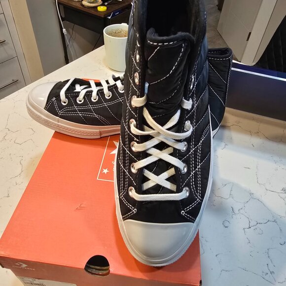 Converse Chuck 70 High Top Shoes FAUX FUR Skate Black Mens Sz 12 Casual A05609C - Picture 2 of 15